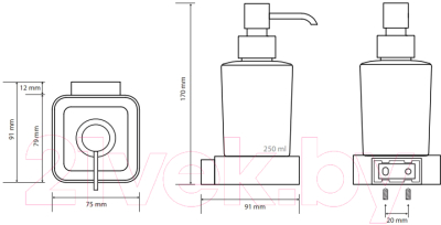 Дозатор для жидкого мыла Bemeta Solo 139109042