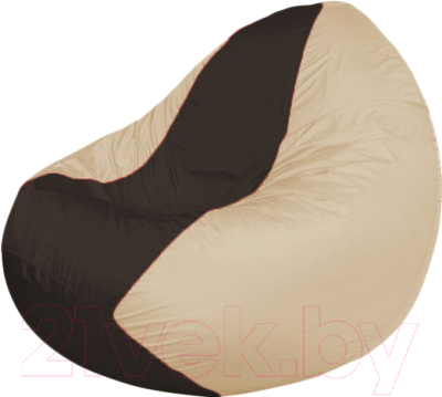Бескаркасное кресло Flagman Classic К2.1-191 (коричневый/светло-бежевый) - фото