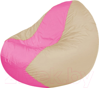 Бескаркасное кресло Flagman Classic К2.1-192 (розовый/светло-бежевый) - фото