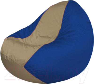 Бескаркасное кресло Flagman Classic К2.1-201 (темно-бежевый/синий) - фото