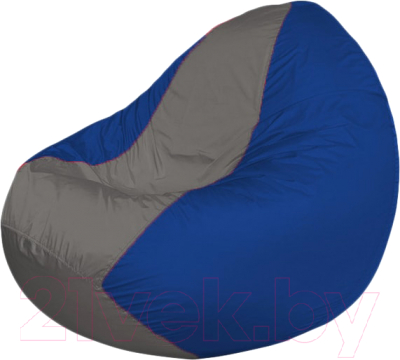 Бескаркасное кресло Flagman Classic К2.1-207 (серый/синий) - фото