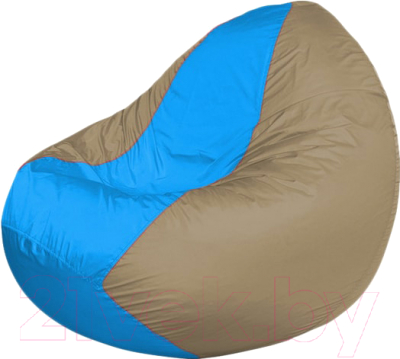 Бескаркасное кресло Flagman Classic К2.1-213 (голубой/темно-бежевый) - фото