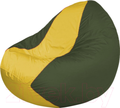 Бескаркасное кресло Flagman Classic К2.1-218 (желтый/темно-оливковый) - фото