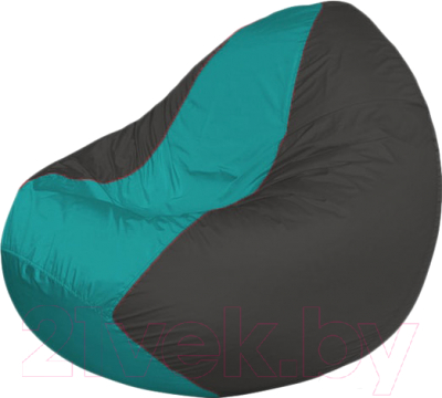 Бескаркасное кресло Flagman Classic К2.1-221 (бирюзовый/темно-серый) - фото