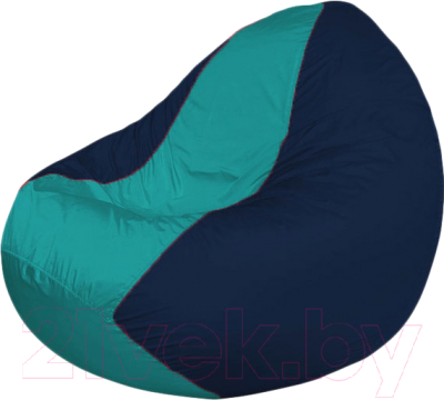 Бескаркасное кресло Flagman Classic К2.1-228 (бирюзовый/темно-синий) - фото