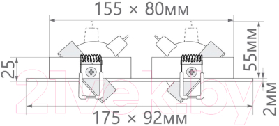 Точечный светильник Feron MR16 G5.3 DL2802 / 32640