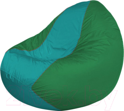 Бескаркасное кресло Flagman Classic К2.1-263 (бирюзовый/зеленый) - фото