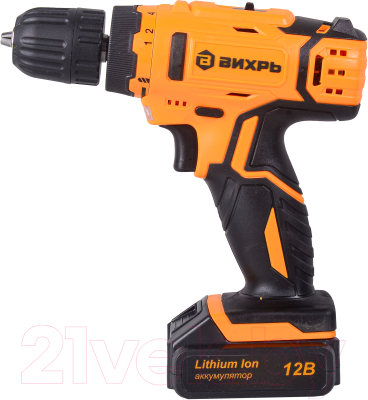 Аккумуляторная дрель-шуруповерт Вихрь ДА-12-2К