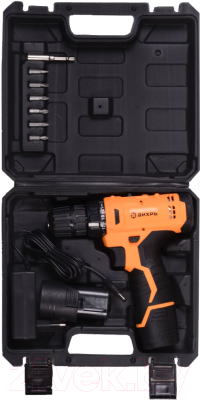 Аккумуляторная дрель-шуруповерт Вихрь ДА-12Л-2К (72/14/7)