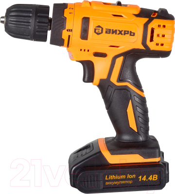Аккумуляторная дрель-шуруповерт Вихрь ДА-14.4Л-2К (72/14/8) - фото