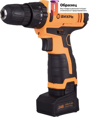 Аккумуляторная дрель-шуруповерт Вихрь ДА-24Л-2КУ (72/14/19) - фото