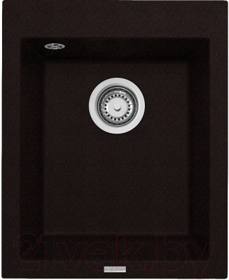 Мойка кухонная Longran Cube CUG410.500 (марон) - фото