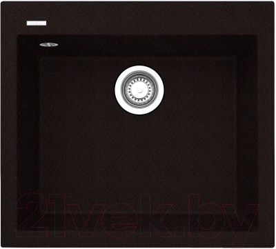 Мойка кухонная Longran Cube CUG560.500 (марон) - фото