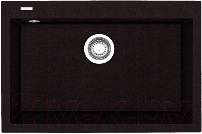 Мойка кухонная Longran Cube CUG760.500 (марон) - фото
