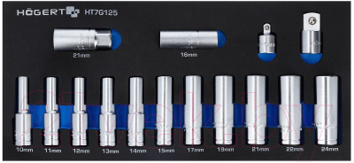 Набор головок слесарных Hoegert EVA HT7G125 - фото