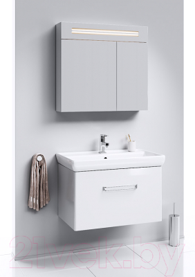 Шкаф с зеркалом для ванной Aqwella Нео / Neo.04.08