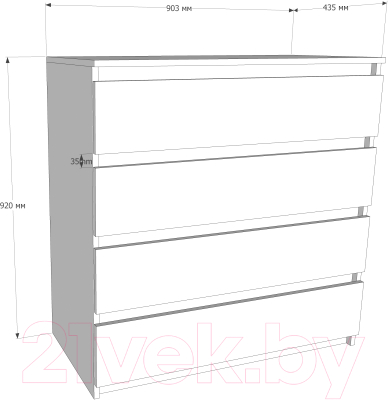 Комод Senira Прыгажуня К-904Ш ГГГ