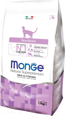 Сухой корм для кошек Monge Functional Line Sterilised Rich in Chicken - фото