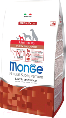 Сухой корм для собак Monge Speciality Mini Puppy&Junior Lamb&Rice - фото