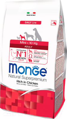 Сухой корм для собак Monge Daily Mini Adult Rich in Chicken - фото