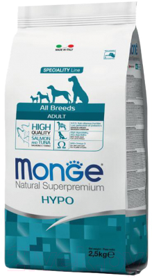 Сухой корм для собак Monge Speciality Adult Hypoallergenic Salmon&Tuna (2.5кг) - фото