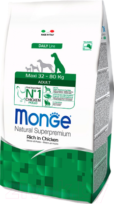 Сухой корм для собак Monge Daily Maxi Adult Rich in Chicken - фото