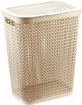 Корзина для белья Idea Пирула / М2614 (35л, латте) - фото