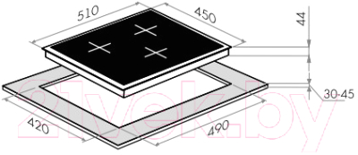 Индукционная варочная панель Maunfeld EVI.453-BG