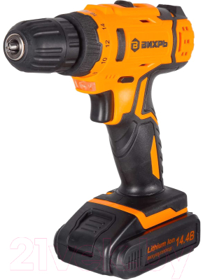 Аккумуляторная дрель-шуруповерт Вихрь ДА-14Л-2KА (ДА-14Л-2K) (72/14/20) - фото