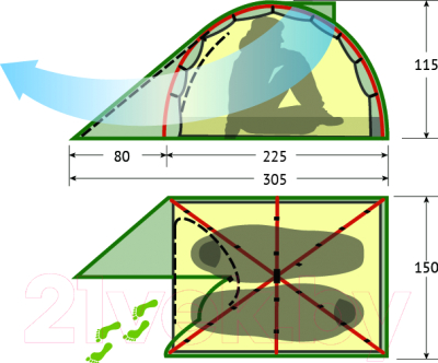 Палатка Alexika Karok 2 / 9135.2101