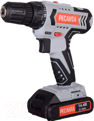 Аккумуляторная дрель-шуруповерт Ресанта ДА-14-2Л (75/14/3) - фото