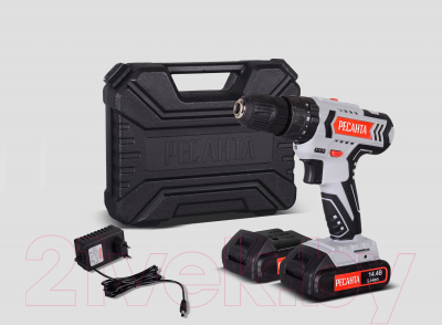 Аккумуляторная дрель-шуруповерт Ресанта ДА-14-2Л (75/14/3)