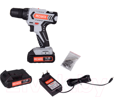 Аккумуляторная дрель-шуруповерт Ресанта ДА-14-2Л (75/14/3)