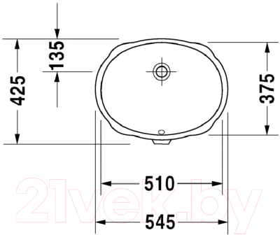 Умывальник Duravit Vero (0466510000)