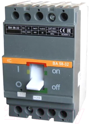 Выключатель автоматический КС ВА 58-32 3P 100А 35кА - фото