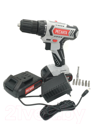 Аккумуляторная дрель-шуруповерт Ресанта ДА-18-2ЛК (75/14/5)