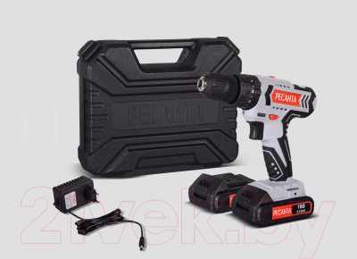 Аккумуляторная дрель-шуруповерт Ресанта ДА-18-2ЛК-У (75/14/6)