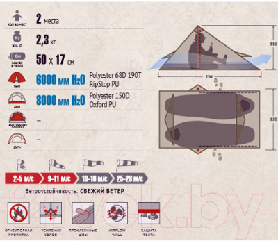 Палатка Tengu 1.01B / 7101.2921 (камуфляж)