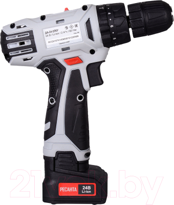 Аккумуляторная дрель-шуруповерт Ресанта ДА-24-2ЛК-У (75/14/8)