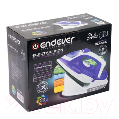 Беспроводной утюг Endever Delta-120 (белый/сиреневый)