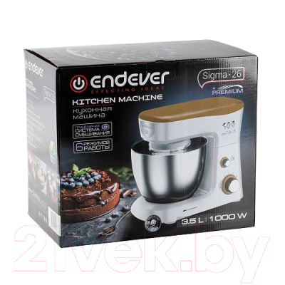 Миксер стационарный Endever Sigma-26 (белый/коричневый)