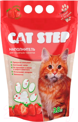 Наполнитель для туалета Cat Step Клубника / 20363006 - фото