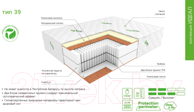 Матрас EOS Идеал 39 90x186