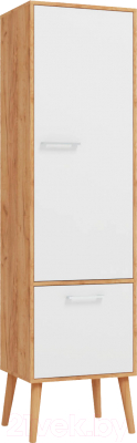 Шкаф-пенал ФорестДекоГрупп Сканди / ГН 028-01 (дуб крафт/белый) - фото