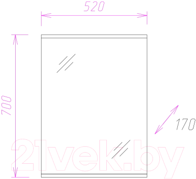 Зеркало Onika Крит 52.00 (205211)