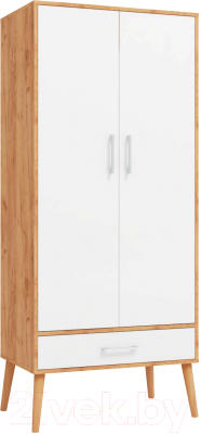 Шкаф ФорестДекоГрупп Сканди / ГН 028-03 (дуб крафт/белый) - фото