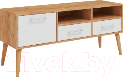 Тумба ФорестДекоГрупп Сканди / ГН 028-08 (дуб крафт/белый) - фото