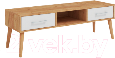 Тумба ФорестДекоГрупп Сканди / ГН 028-09 (дуб крафт/белый) - фото