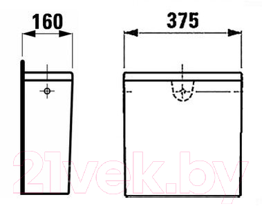 Сливной бачок Laufen Pro 8299530008731