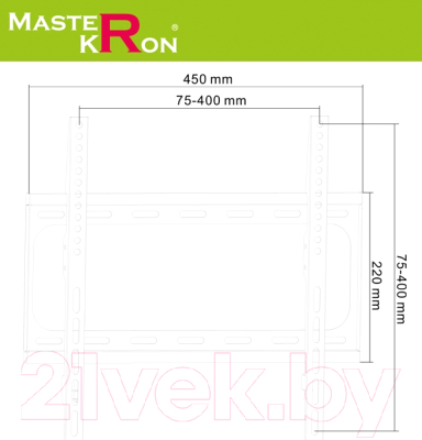 Кронштейн для телевизора MasterKron PLN07-44F